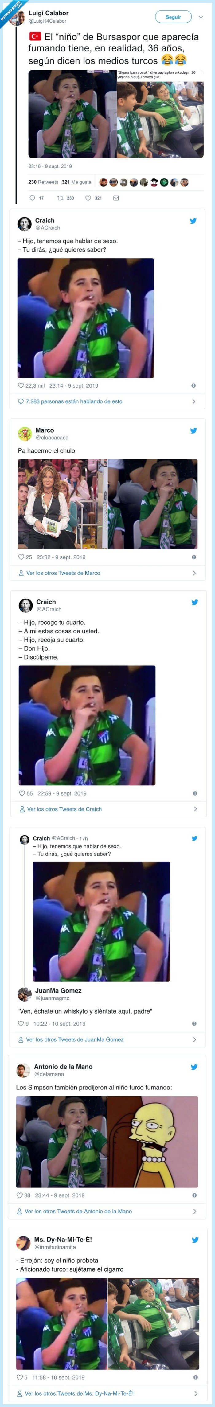 turco,niño,fumador